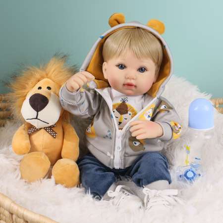 Кукла Реборн QA BABY Алекс мальчик большой пупс набор игрушки для девочки 42 см