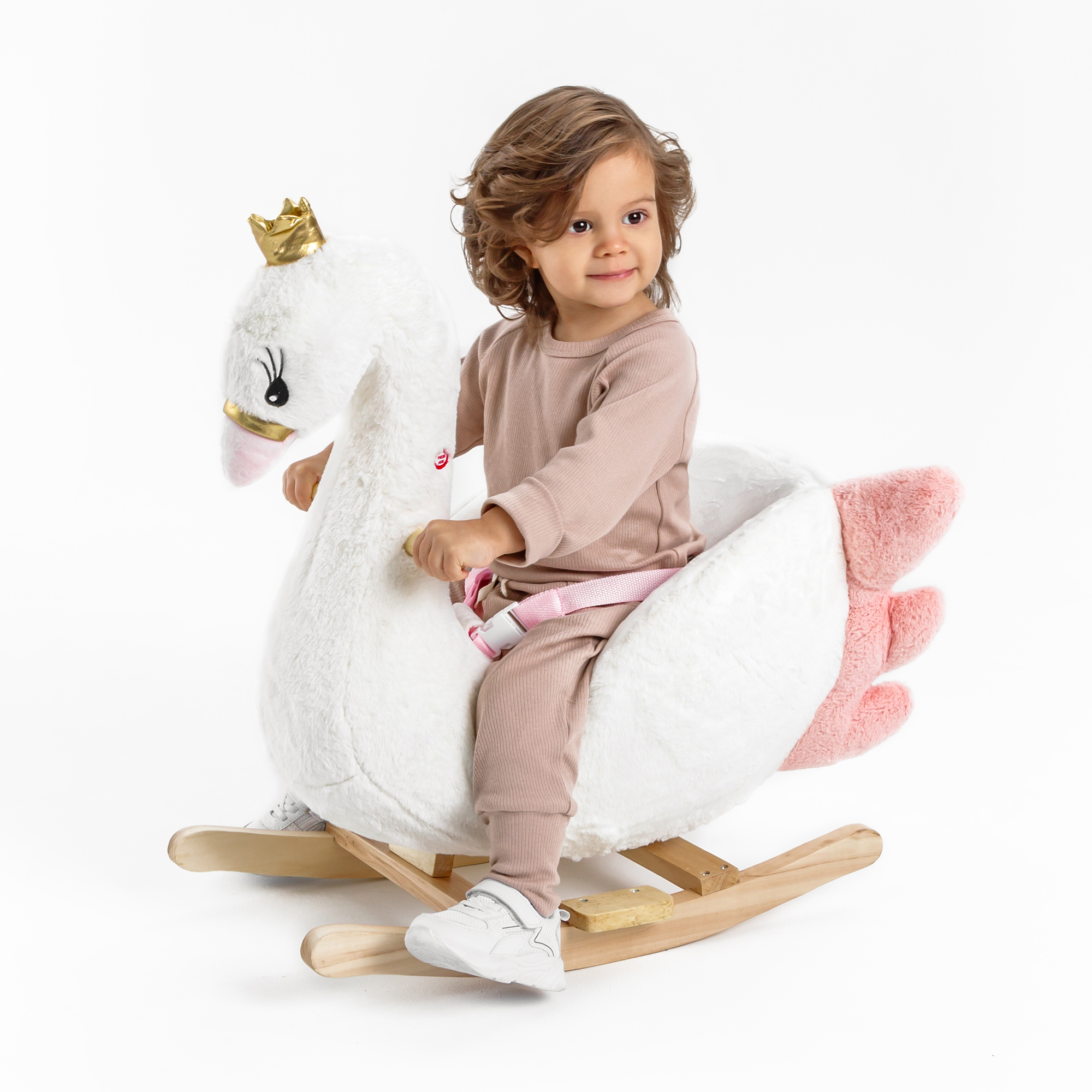 Качалка AmaroBaby Лебедь Swan белый 59х35х66 см