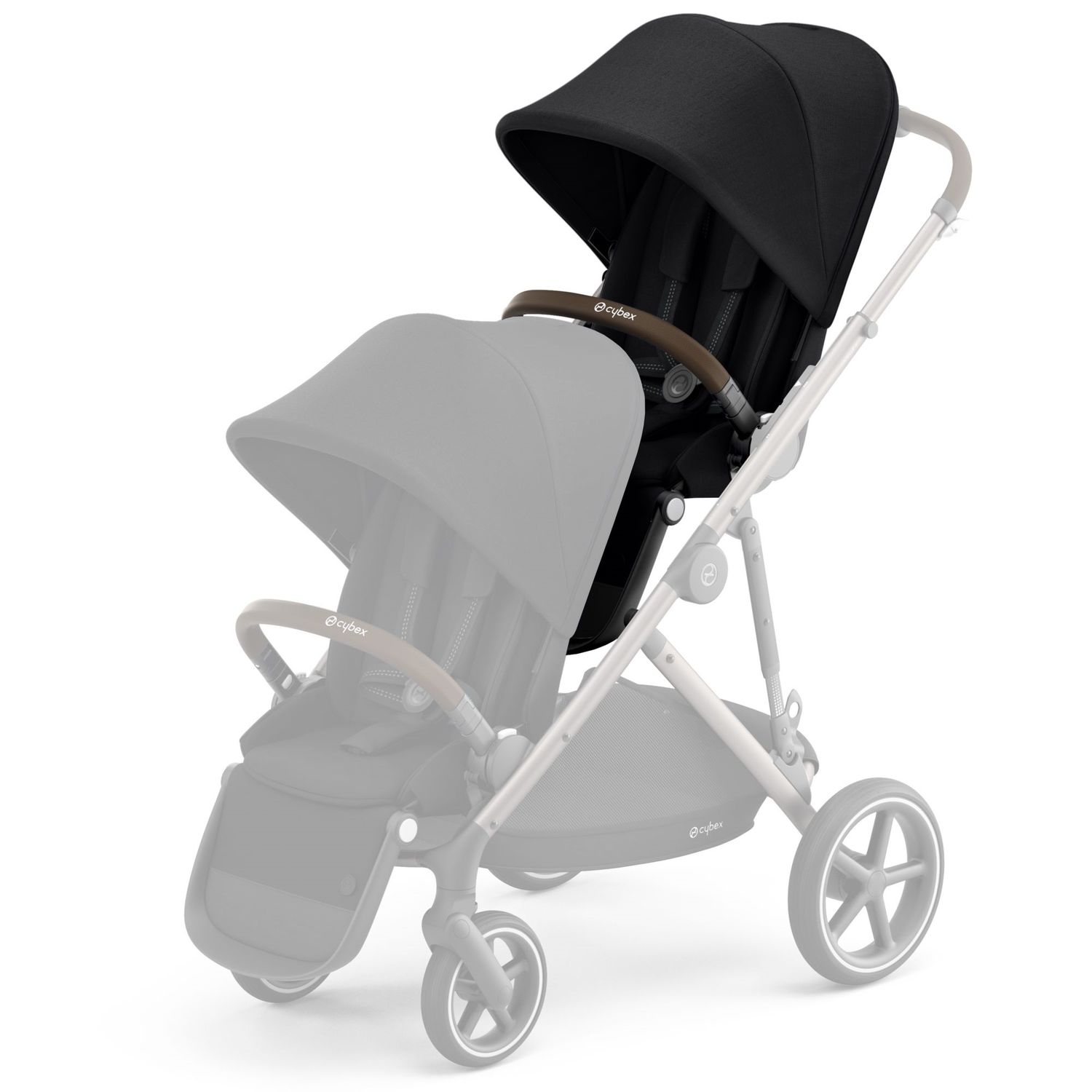 Блок прогулочный для коляски Cybex Gazelle S Cot TPE с дождевиком Deep Black - фото 4