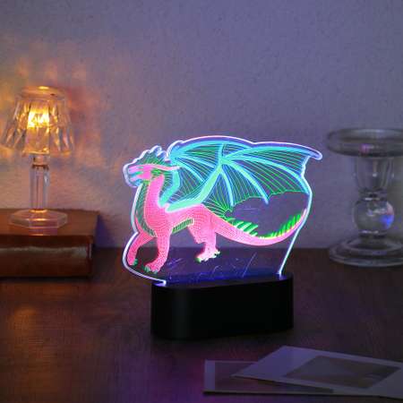 Светильник декоративный Сноубум в виде Дракона с LED подсветкой
