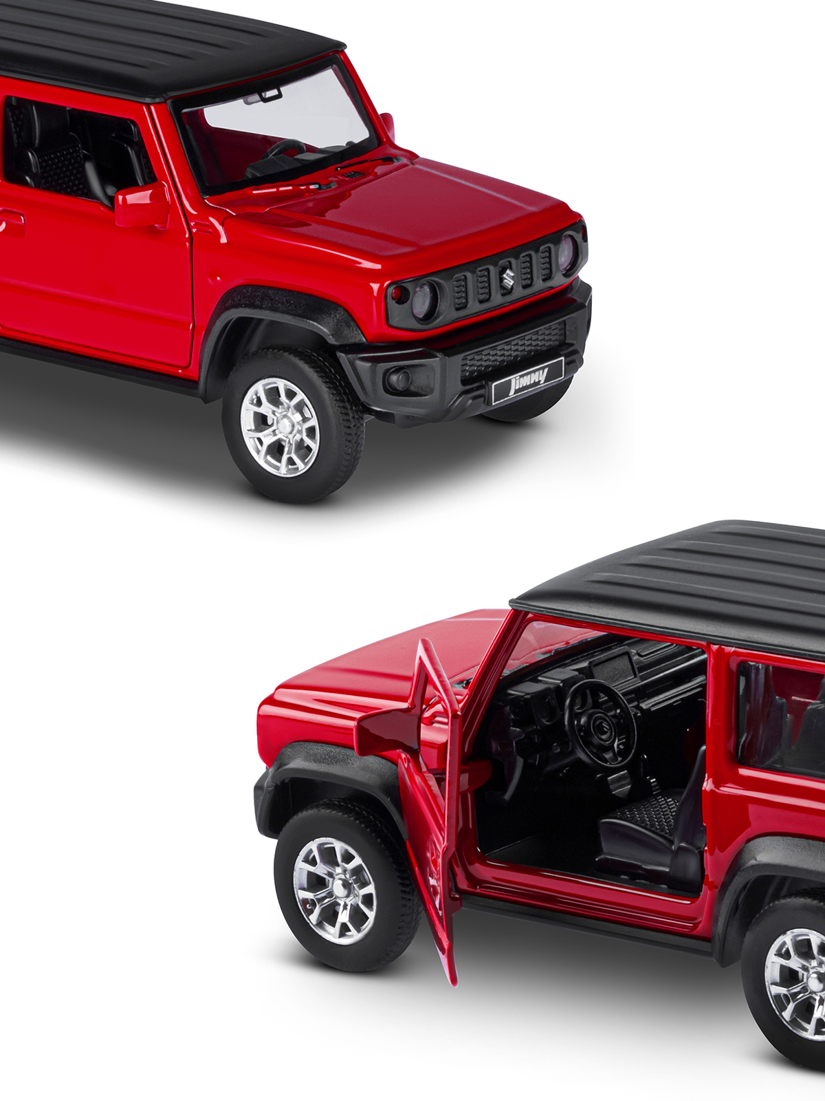 Внедорожник АВТОпанорама Suzuki Jimny 1:32 красный JB1251610 - фото 7