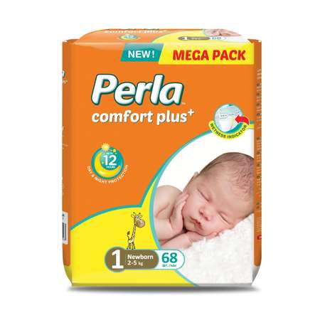 Подгузники Perla CP MEGA NEWBORN 68 шт 2-5 кг