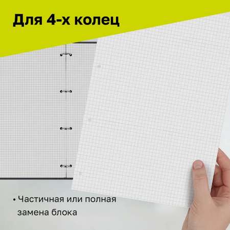 Тетрадь со сменным блоком BG клетка
