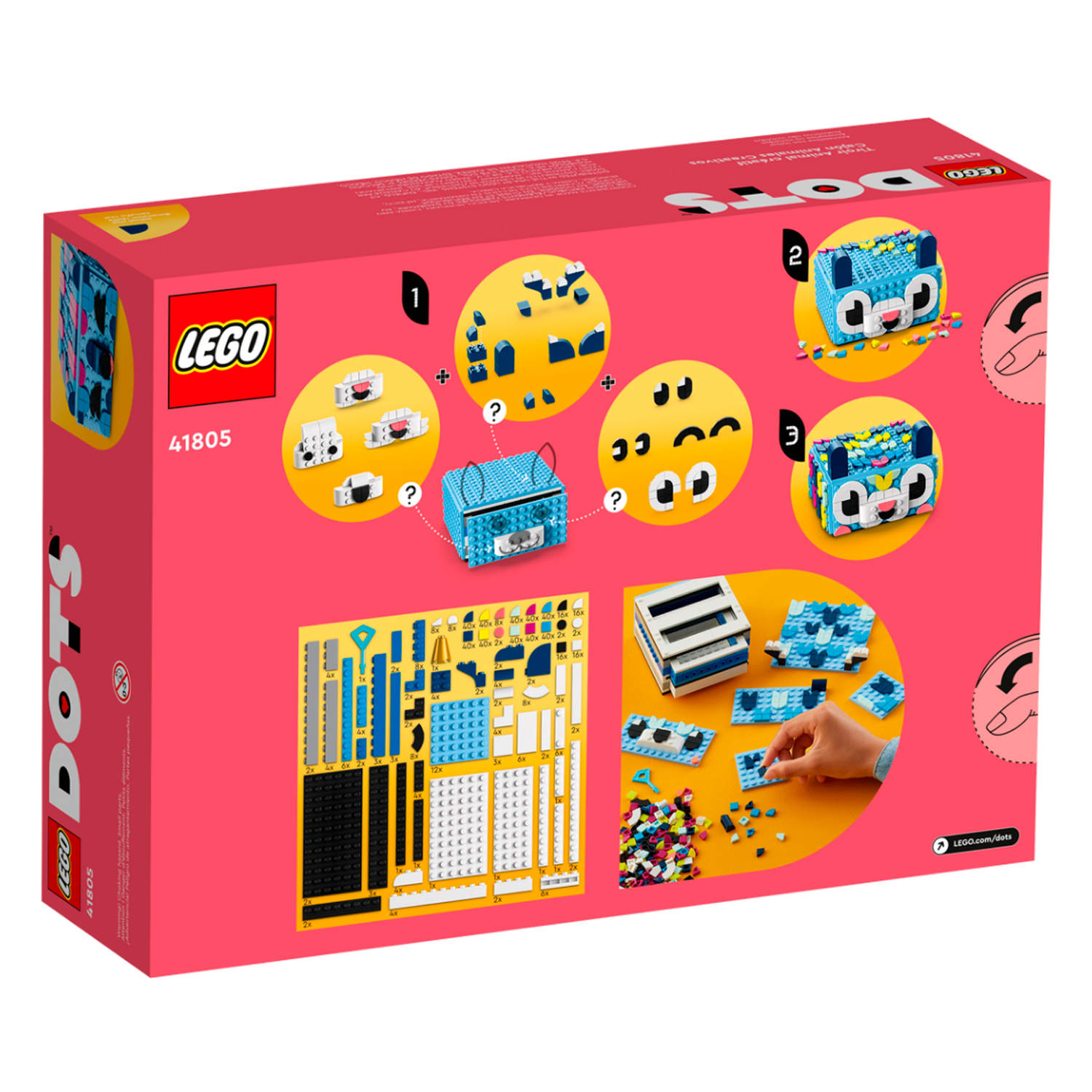 Конструктор детский LEGO Dots Креативный ящик Животные 41805 - фото 5