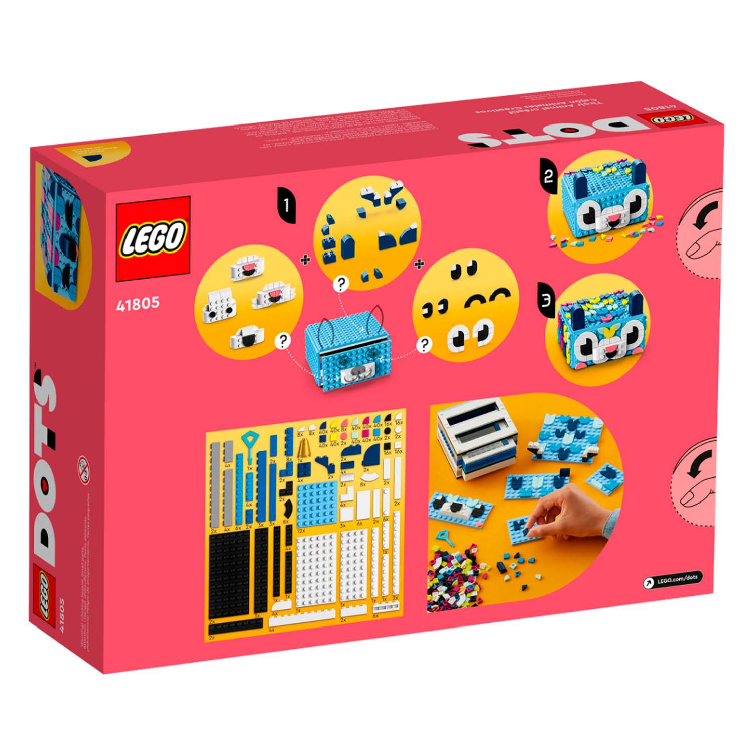 Конструктор детский LEGO Dots Креативный ящик Животные 41805 - фото 5