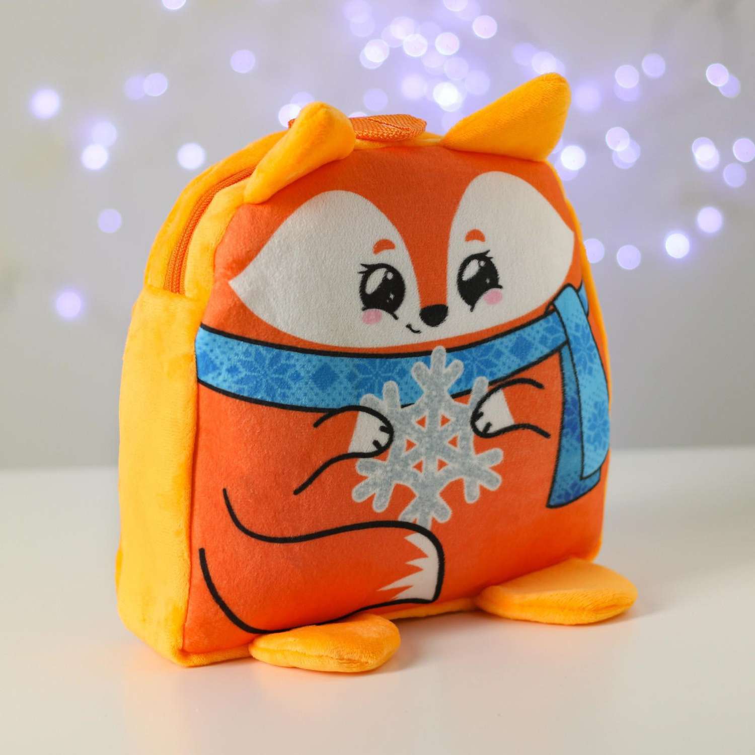 Рюкзак Milo Toys детский новогодний «Лиса со снежинкой» 24х24 см - фото 4