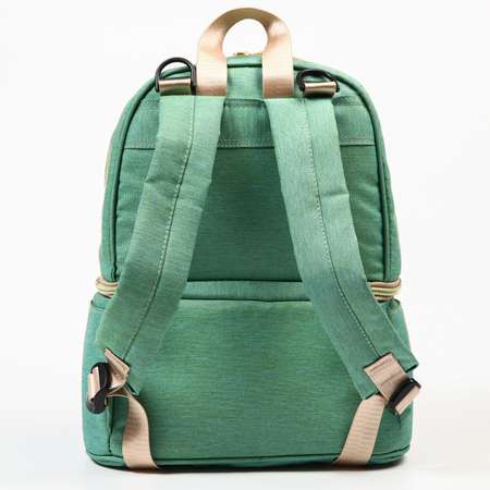 Сумка-рюкзак Sima-Land для хранения вещей малыша цвет зеленый/коричневый