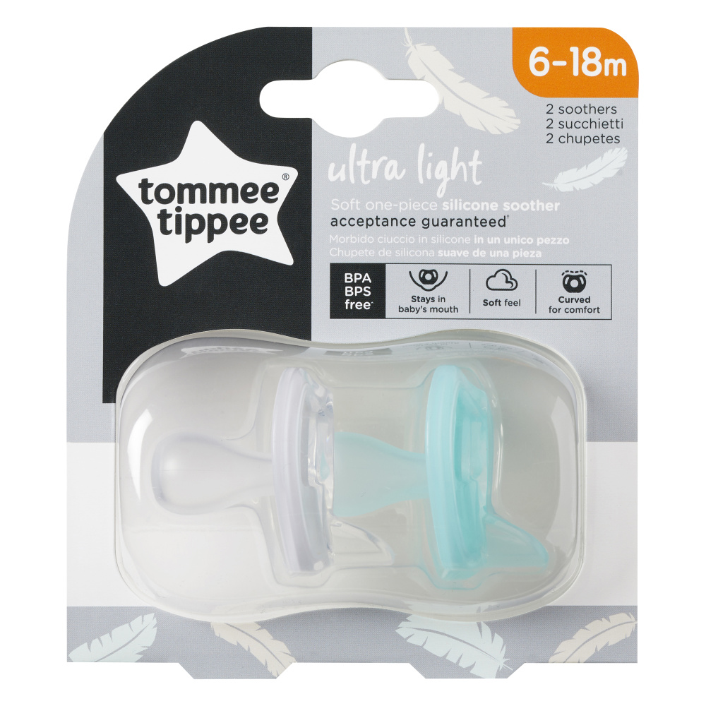 Пустышка Tommee tippee пустышка силиконовая Ultra-Light 6-18 мес. 2 шт. - фото 8