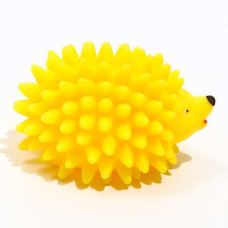 Игрушка Пижон пищащая «Ёж» большой для собак 9 см жёлтая