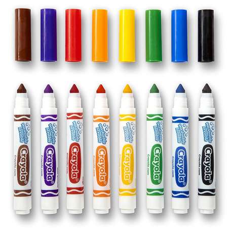 Смываемые фломастеры Crayola Супер чисто с толстым наконечником, 8 шт.