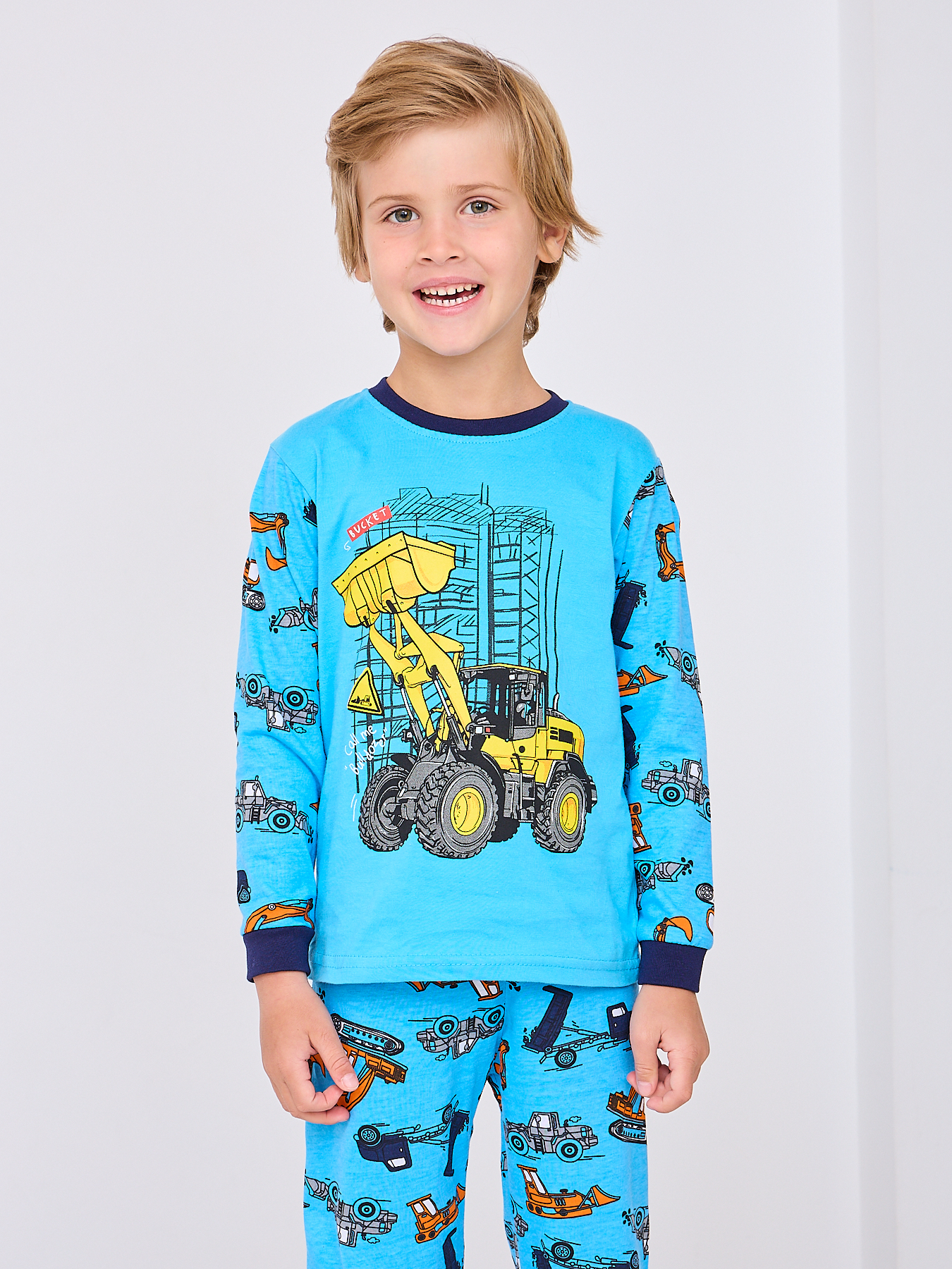 Лонгслив и штанишки Mil Art kids 1902201529SUIT-SLEEP-BOY-BLUE - фото 6