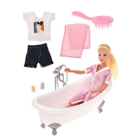 Кукла Lucy Наша Игрушка набор Ванная 5 предметов