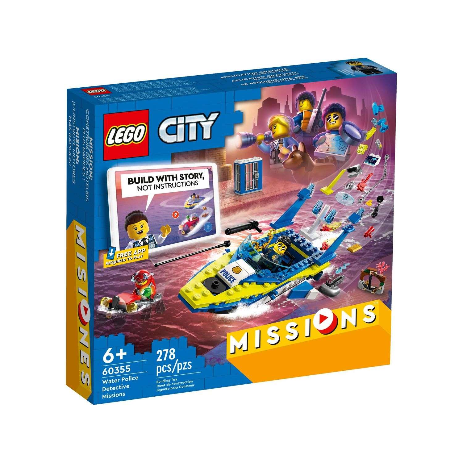 Конструктор LEGO City Water Police Detective Missions 60355 купить по цене  9990 ₸ в интернет-магазине Детский мир