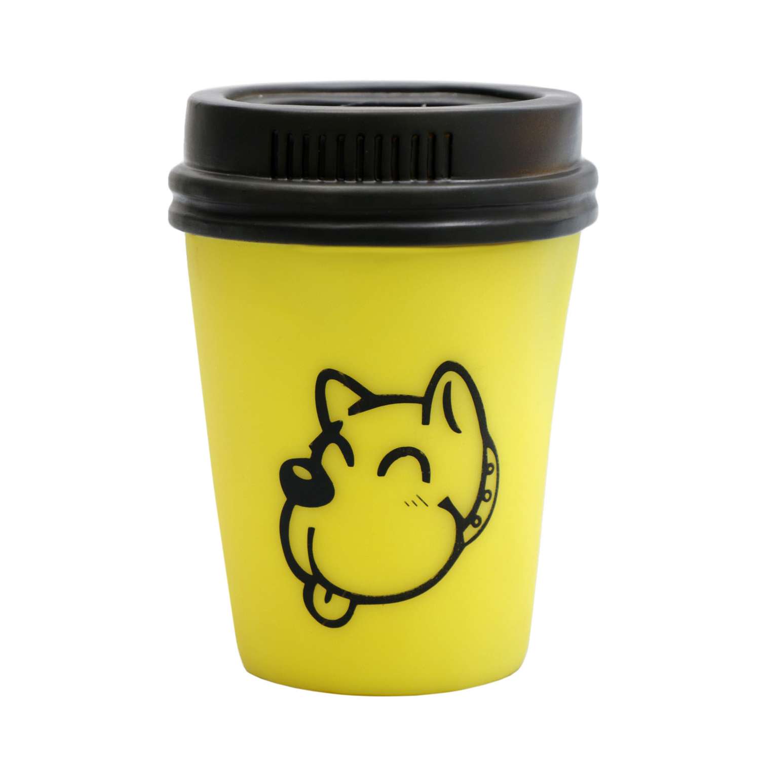 Игрушка для собак Пижон пищащая «Кофе» жёлтая - фото 1