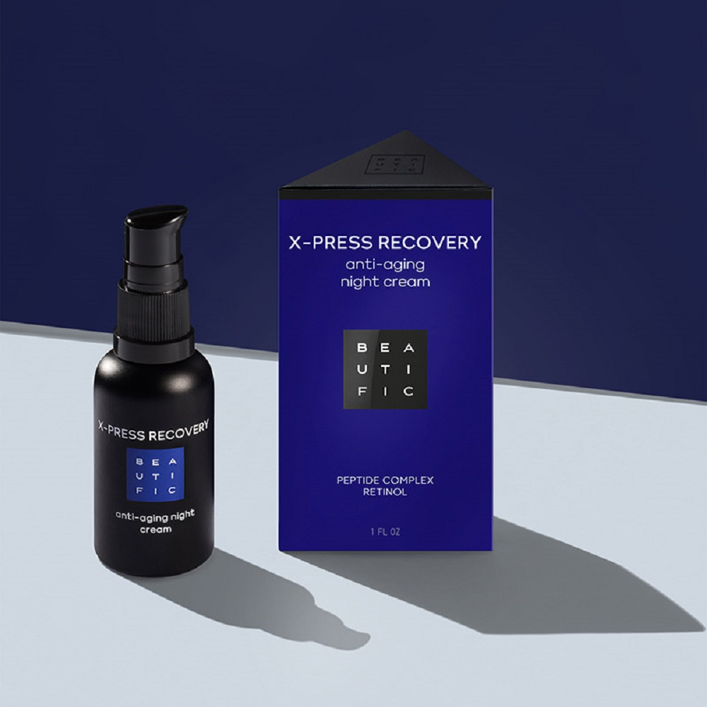 Крем для лица BEAUTIFIC X-press Recovery ночной антивозрастной с пептидами и ретинолом, 30 мл - фото 5