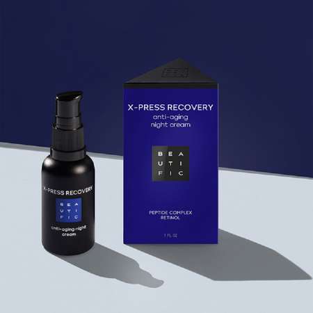 Крем для лица BEAUTIFIC X-press Recovery ночной антивозрастной с пептидами 30мл