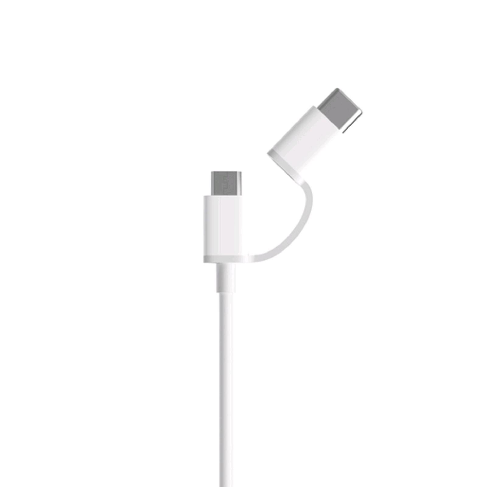 Кабель XIAOMI Mi 2-in-1 USB Cable Micro-USB to Type-C 0.3 м белый SJV4083TY - фото 2