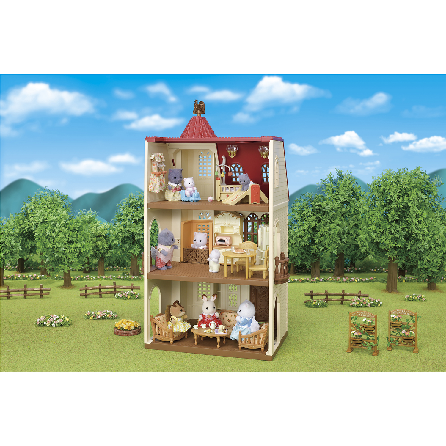 Набор Sylvanian Families Трехэтажный дом с флюгером 5400 - фото 11