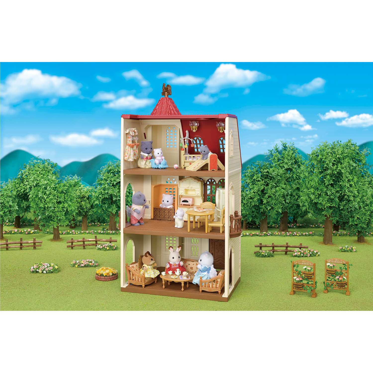 Набор Sylvanian Families Трехэтажный дом с флюгером 5400 - фото 11