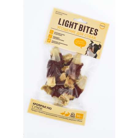 Лакомства для собак Light Bites 90г Кроличье ухо с уткой DM022 LIGHT BITES