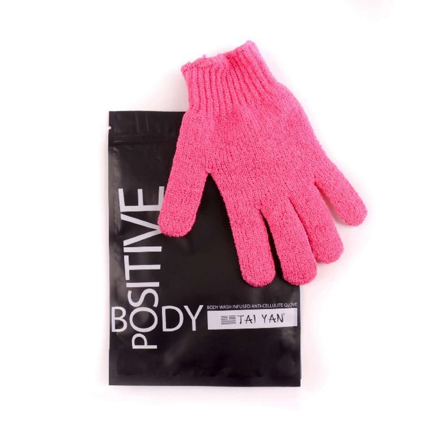 Мочалка Tai Yan Антицеллюлитная массажная перчатка body positive - эффект wow гладкости 2 шт - фото 1