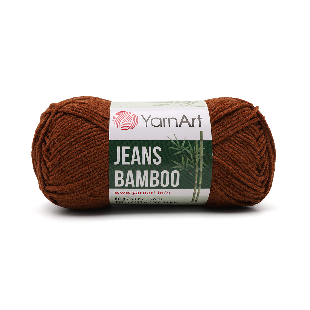 Пряжа для вязания YarnArt Jeans bamboo 50 гр 150 м бамбук полиакрил мягкая матовая 10 мотков 133 коричневый - фото 4