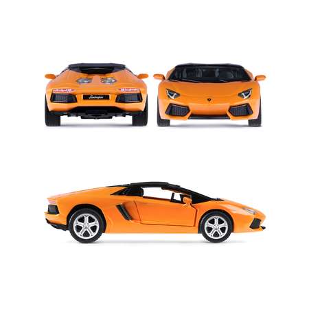 Автомобиль АВТОпанорама Lamborghini Aventador LP700 4 Roadster 1:43 оранжевый