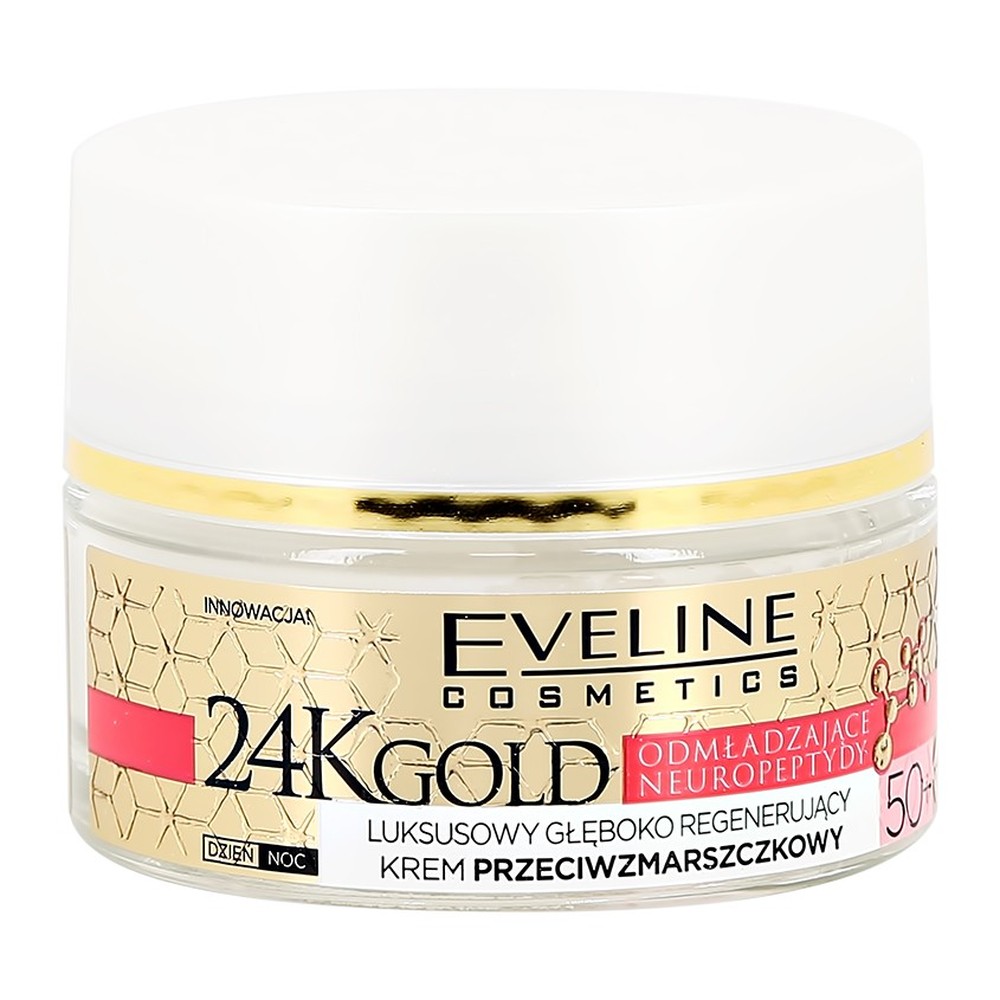 Крем для лица EVELINE 24k gold мультипитательный 50+ против морщин 50 мл - фото 5