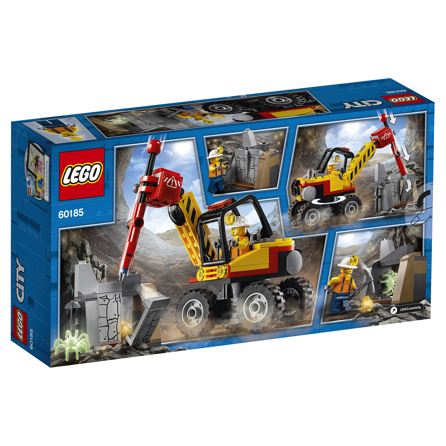 Конструктор LEGO Трактор для горных работ City Mining (60185) купить по  цене 999 ₽ в интернет-магазине Детский мир