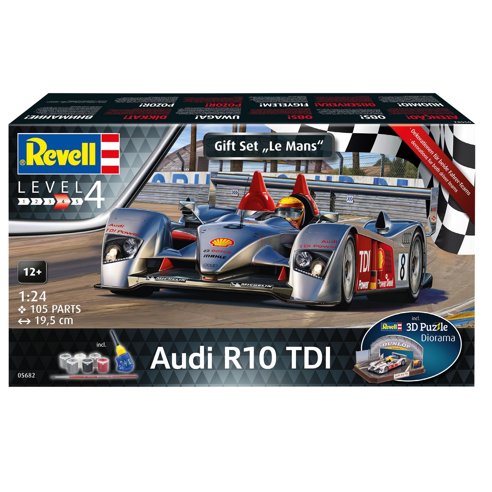 Сборная модель Revell Audi R10 TDI + 3D Puzzle Гоночная трасса в Ле-Мане  купить по цене 8558 ₽ в интернет-магазине Детский мир