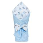 Конверт-одеяло Чудо-чадо для новорожденного на выписку Времена года мороженое/голубой