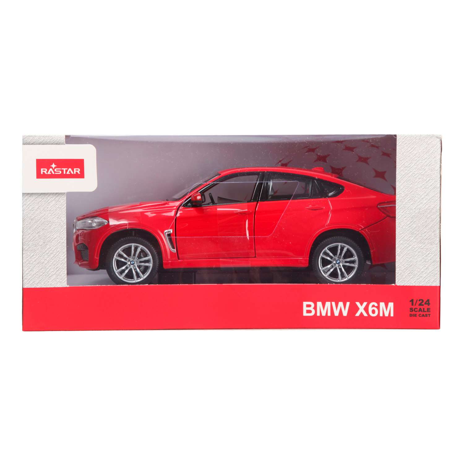 Машина Rastar 1:24 BMW X6M Красная 56600 56600 - фото 2