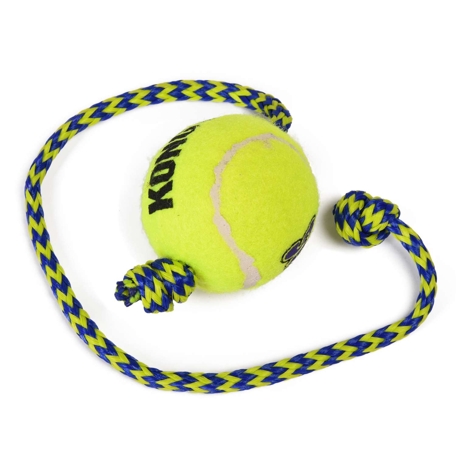 Игрушка для собак KONG Air Мяч теннисный с канатом средний AST21 - фото 1