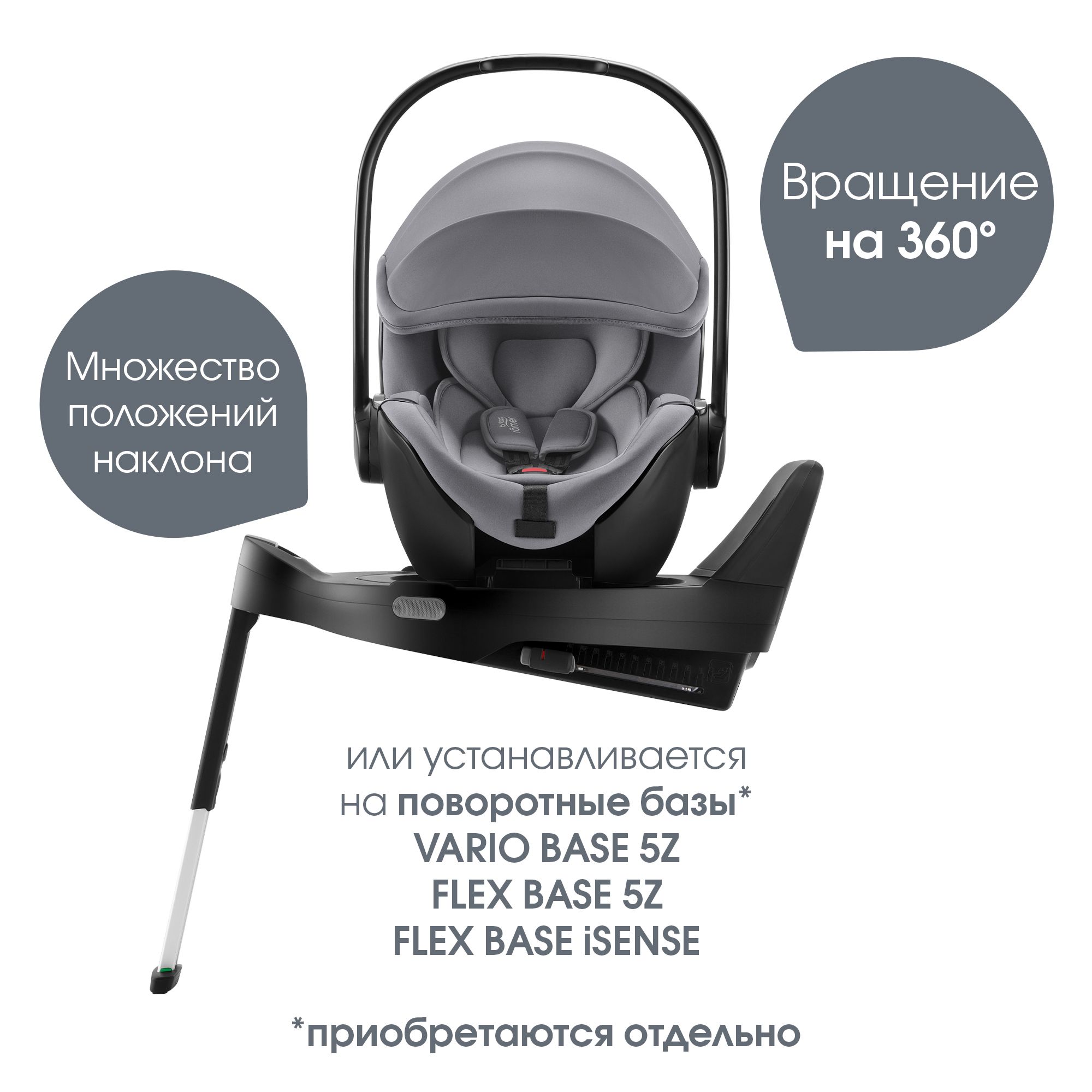 Детское автокресло Britax Roemer Baby-Safe Pro Frost Grey для новорожденных - фото 8