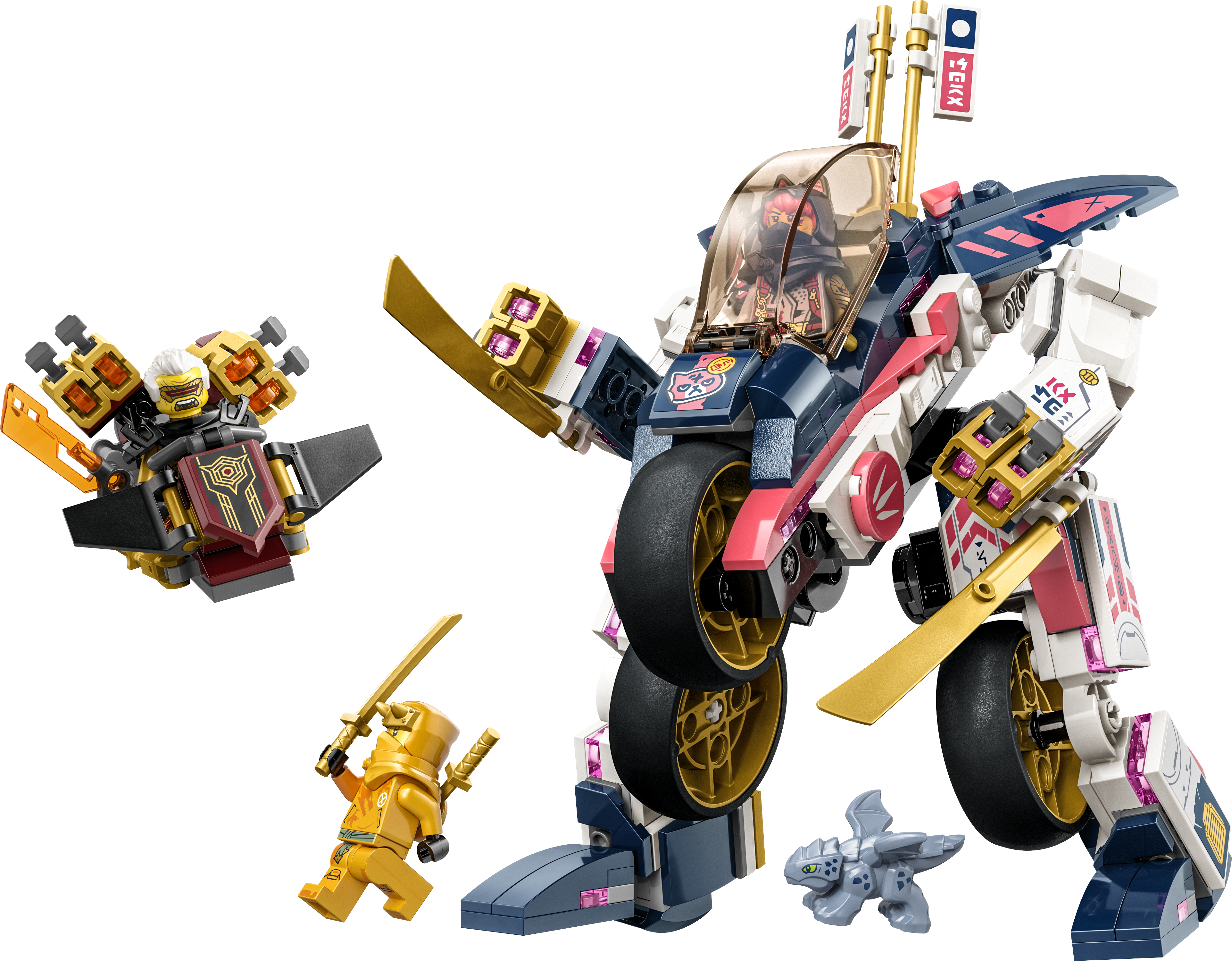 Конструктор LEGO Ninjago Soras Transforming Mech Bike Racer 71792 - фото 2