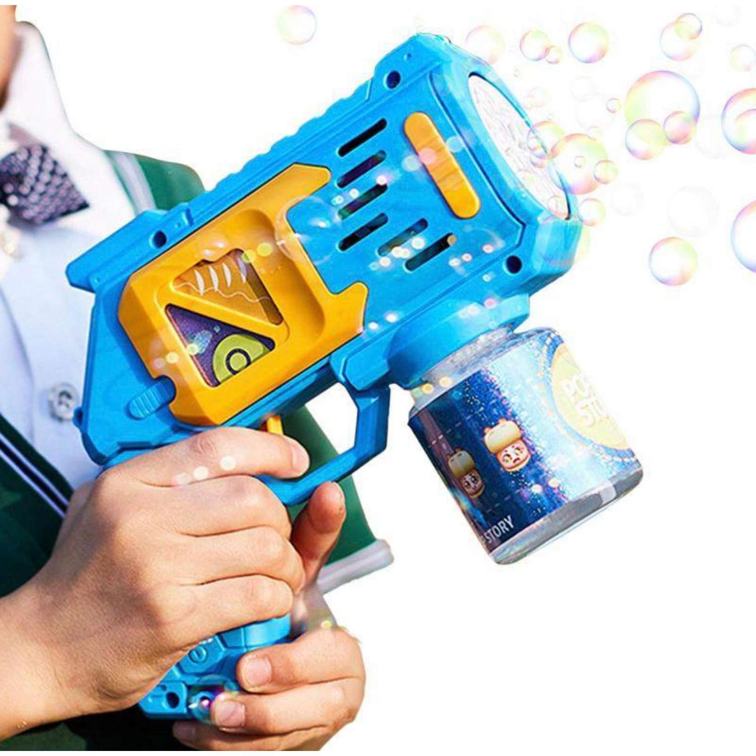 Генератор мыльных пузырей Panawealth International Пистолет цвет голубой - фото 2