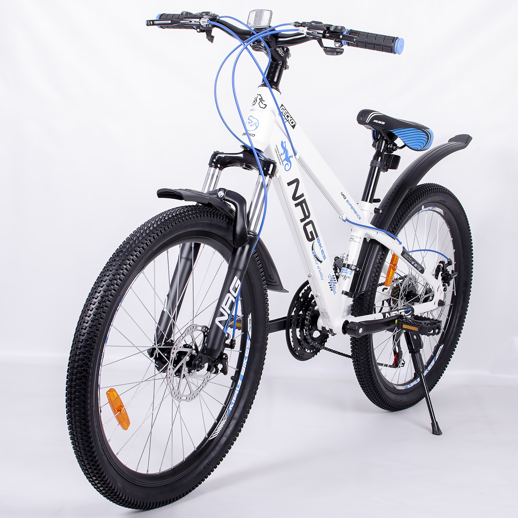 Велосипед NRG BIKES GECKO 24 white-black-blue - фото 2