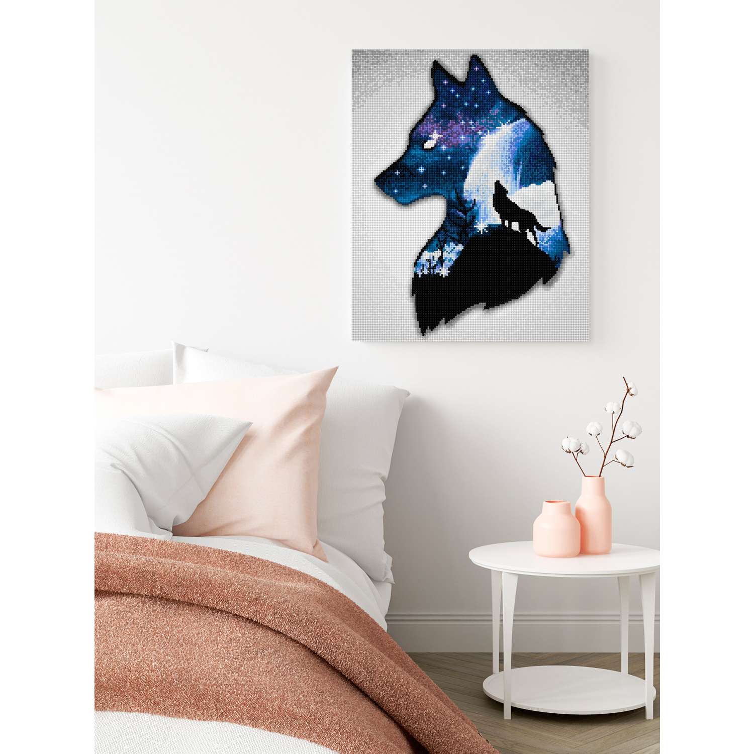 Алмазная мозаика Art sensation холст на подрамнике 40х50 см Снежный волк - фото 3
