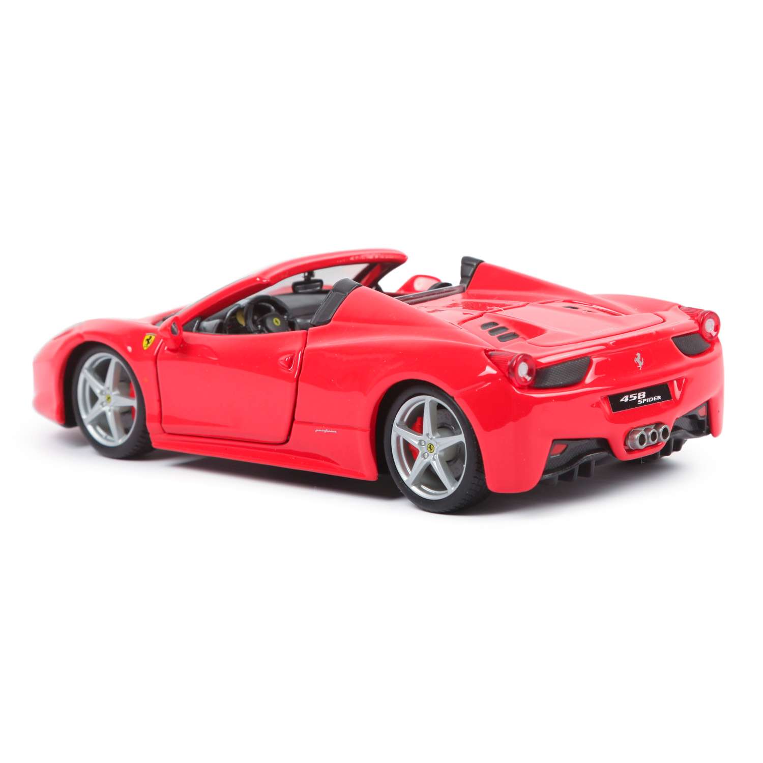 Машина BBurago 1:24 Ferrari 458 Spider Красная 18-26017 18-26017 - фото 3