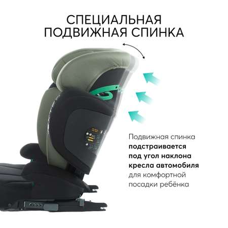 Автокресло Happy Baby NEXTER 100-150 см темно-зеленый