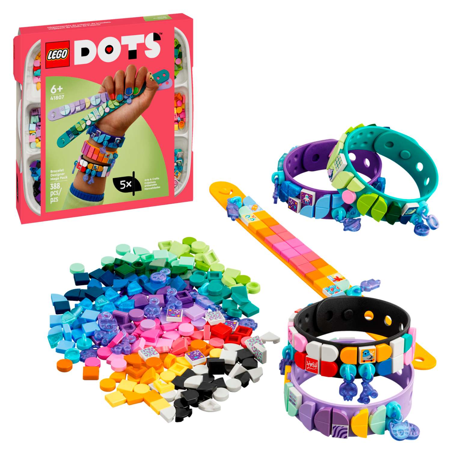 Конструктор детский LEGO Dots Большой набор дизайнера браслетов 41807 - фото 1