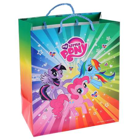 Пакет Играем вместе Веселый праздник My little pony глянцевый подарочный