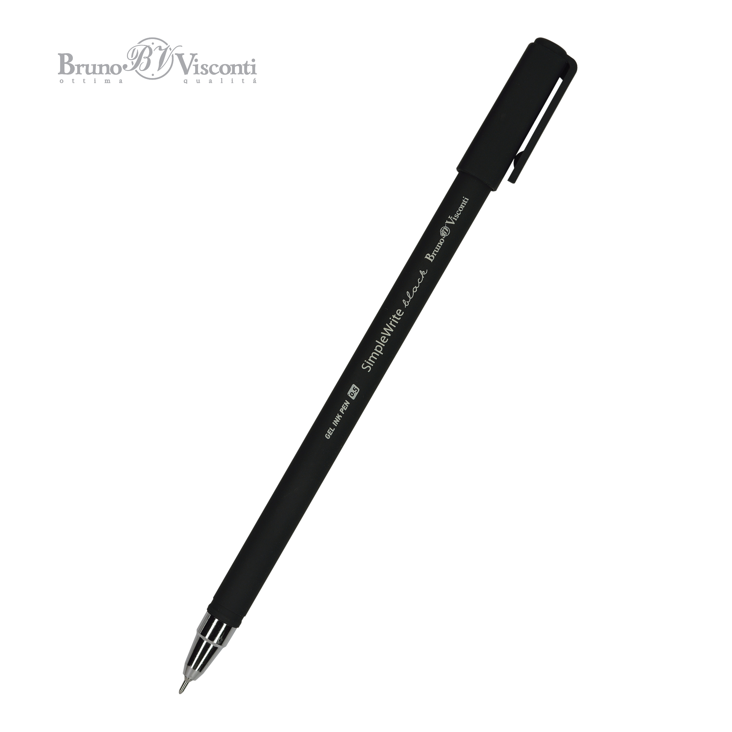 Набор из 4-х гелевых ручек Bruno Visconti SimpleWrite Black черные - фото 2