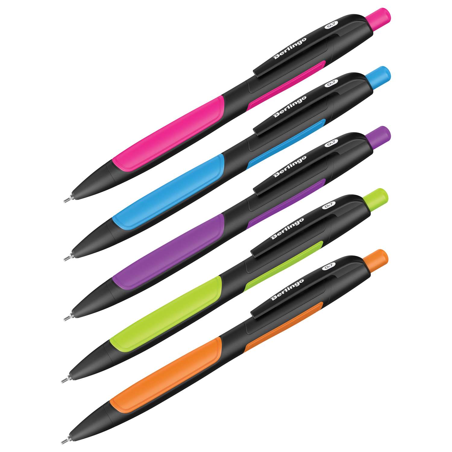 Ручка шариковая Berlingo Color Zone 2 автоматическая в ассортименте CBm_70955 - фото 1