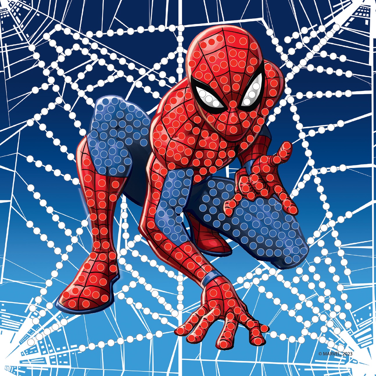 Алмазная мозаика ИД Лев Человек-паук 15х15 см - фото 3