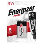 Батарейка ENERGIZER MAX 9V 1 шт щелочная Крона