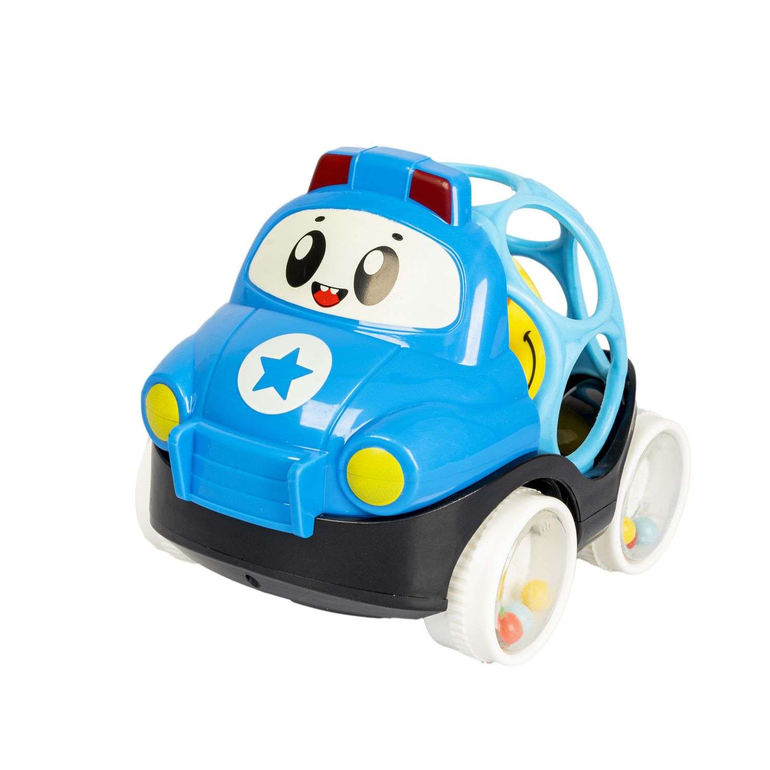 Машинка-погремушка BONDIBON Полиция с шаром синего цвета серия Baby You - фото 3