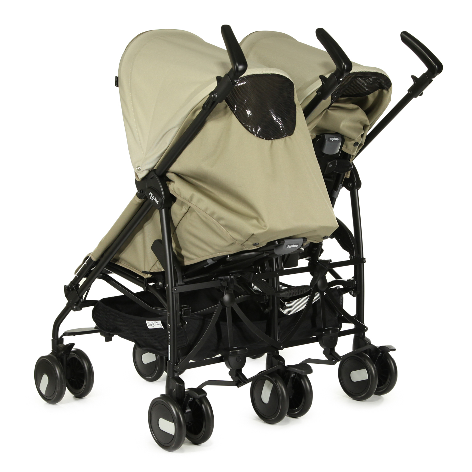 Коляска-трость для близнецов Peg-Perego Pliko Mini Twin Classic Beige - фото 8