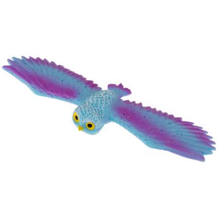 Фигурка-браслет 1TOY Flexi Wings 2 в 1 Супертянучка и Слэп-браслет в виде совы голубой