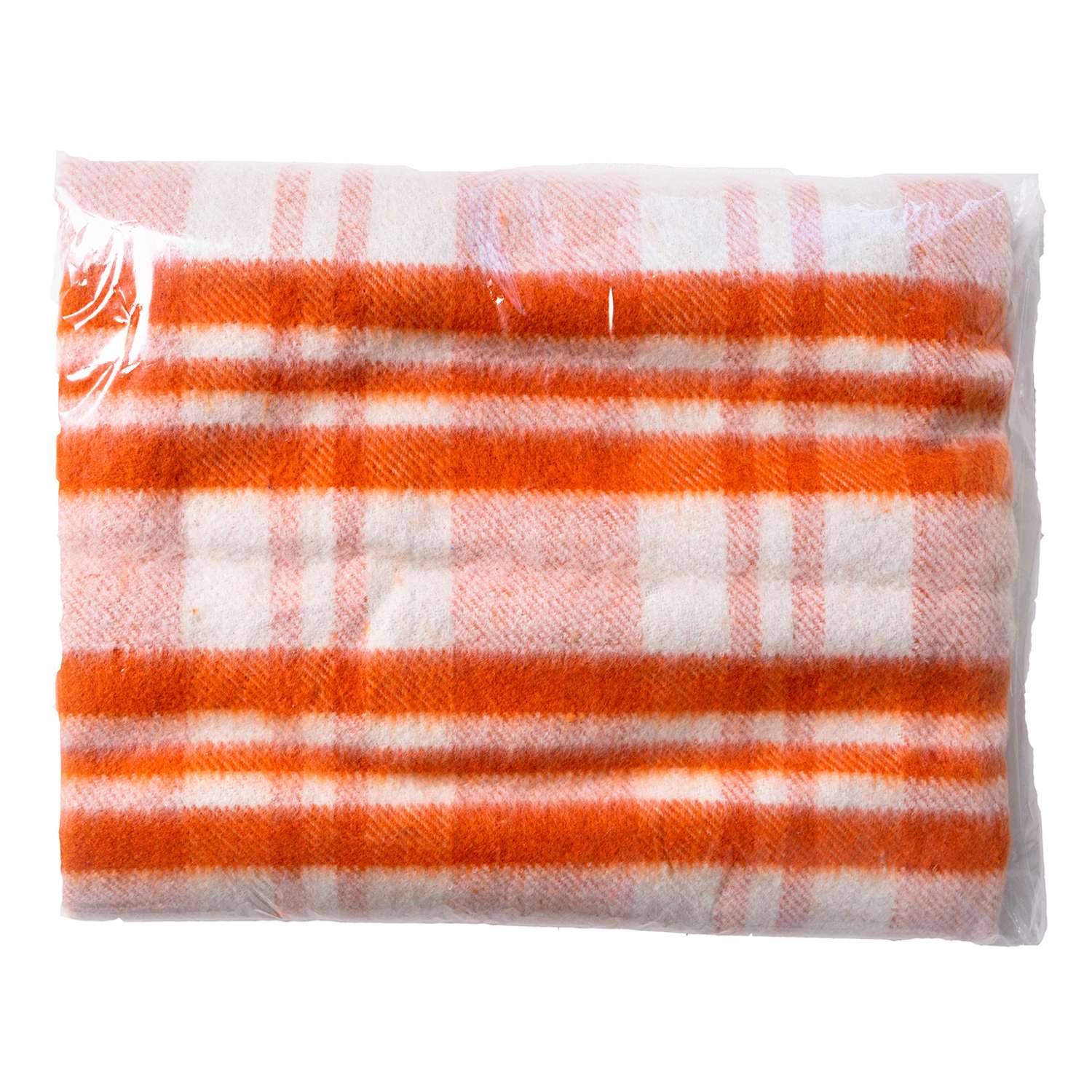 Одеяло байковое Суконная фабрика г. Шуя 140х205 рисунок мадрид оранжевый - фото 1
